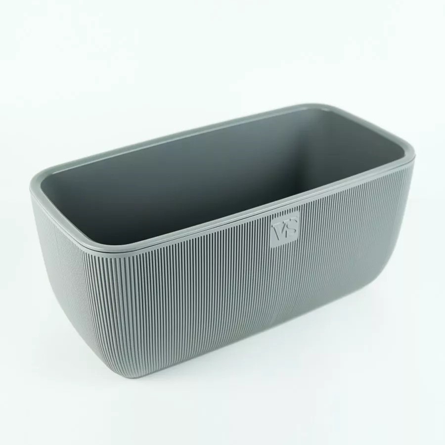 Ящик балконный Фабио 9,5л серый (Крассула)(4шт)