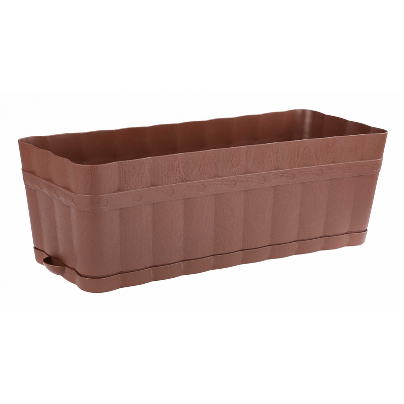 Ящик для цветов Изюминка 6л коричневый М3353 (Альтерн)(24шт)