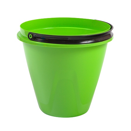 Ведро 10л пластик Лайт зеленое (Радиан)