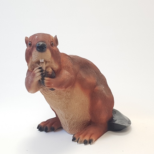 Садовая фигура Бобер с веткой 12826 (30х26х23см) (М)