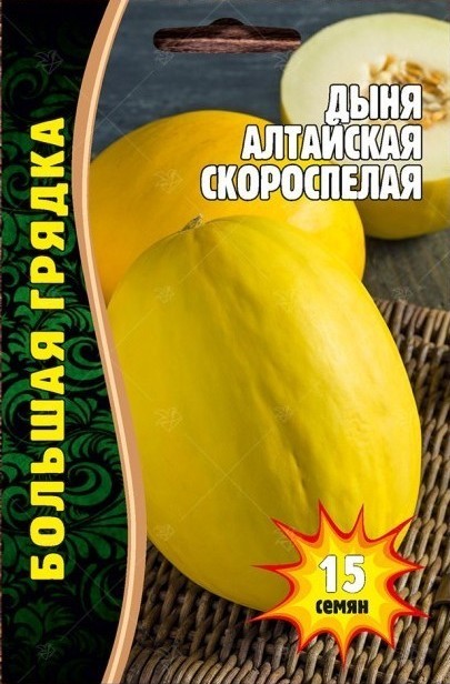 Дыня Алтайская скороспелая Большая грядка 15шт (Ред.Сем)