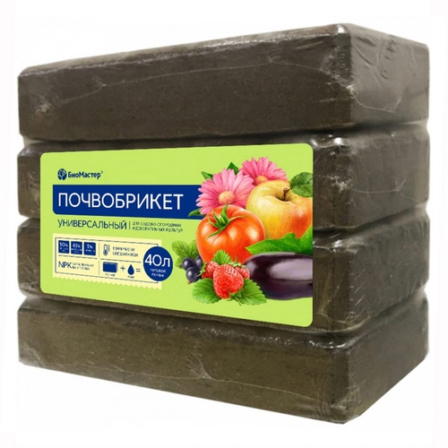 Почвобрикет 40л Универсальный (БиоМастер)(162шт)