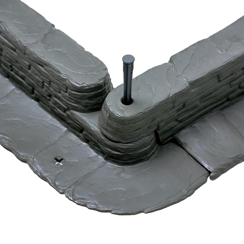 Бордюр для цветника Лабиринт серый 3м (8шт) В8см (Мастер Сад)