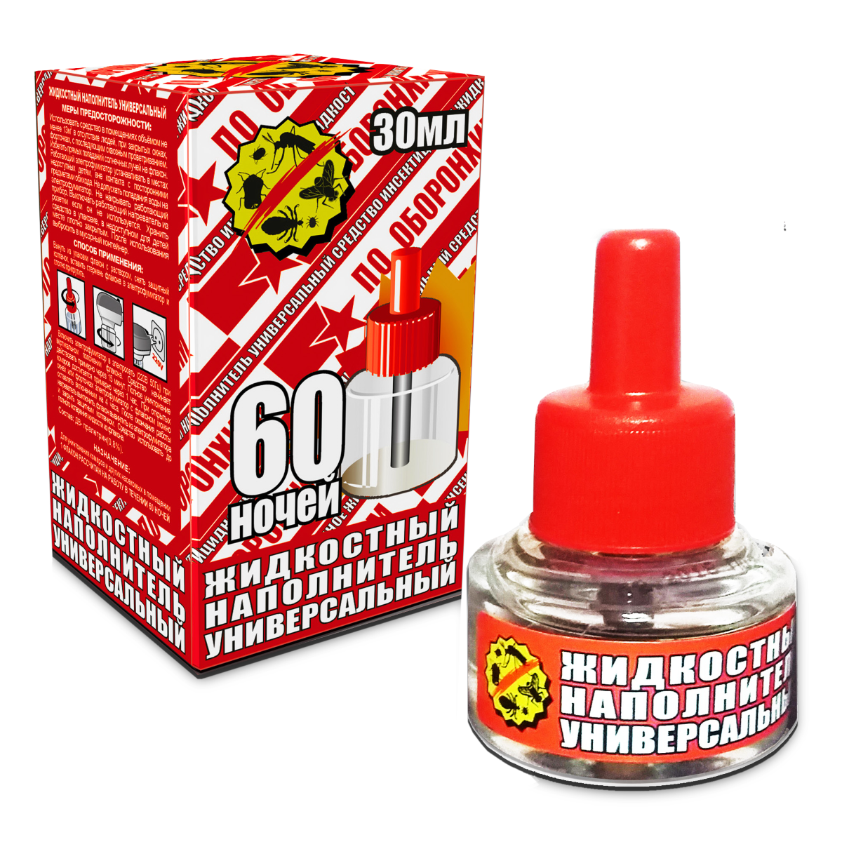 Жидкость универсальная без запаха 60 ночей 30мл (Оборонхим)(24шт)