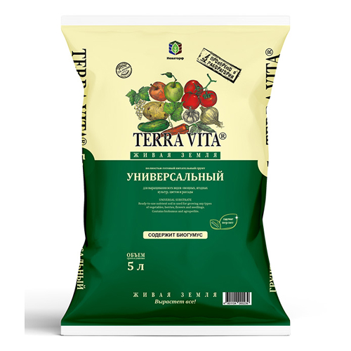 Грунт 5л Живая Земля универс (Фарт)(5шт)(385шт паллет)