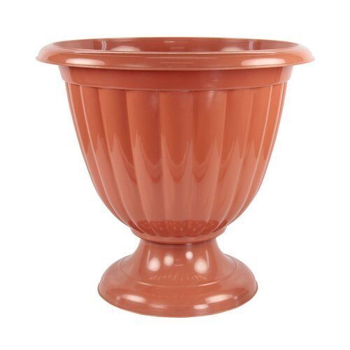 Вазон Жасмин 18л коричневый на низкой ножке М1558 (Альтерн)(5шт)