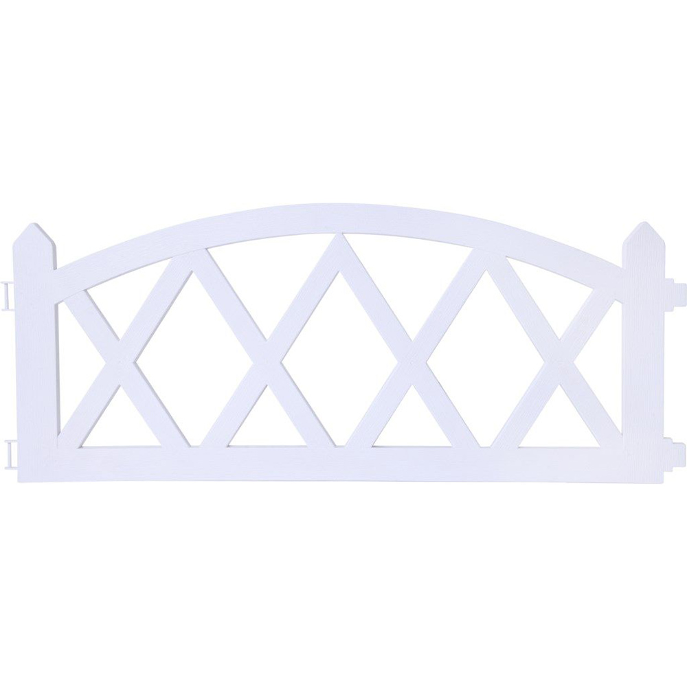 Забор декоративный Арка белый 2,4м (4секции) В26см (Мастер Сад)(8шт)