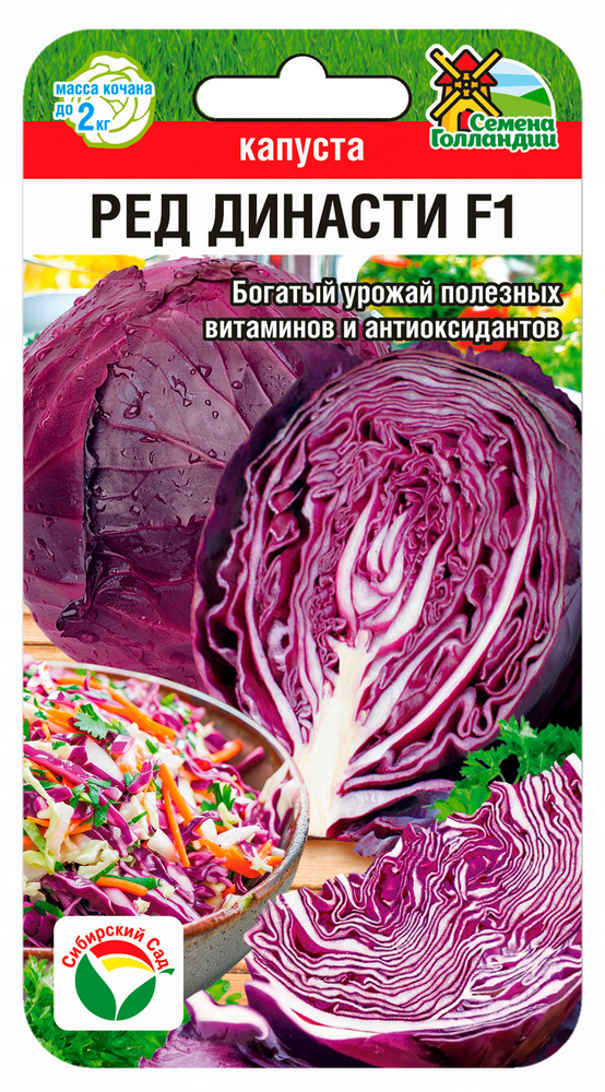 Капуста краснокочанная Ред Династи F1 10шт (Сиб Сад)