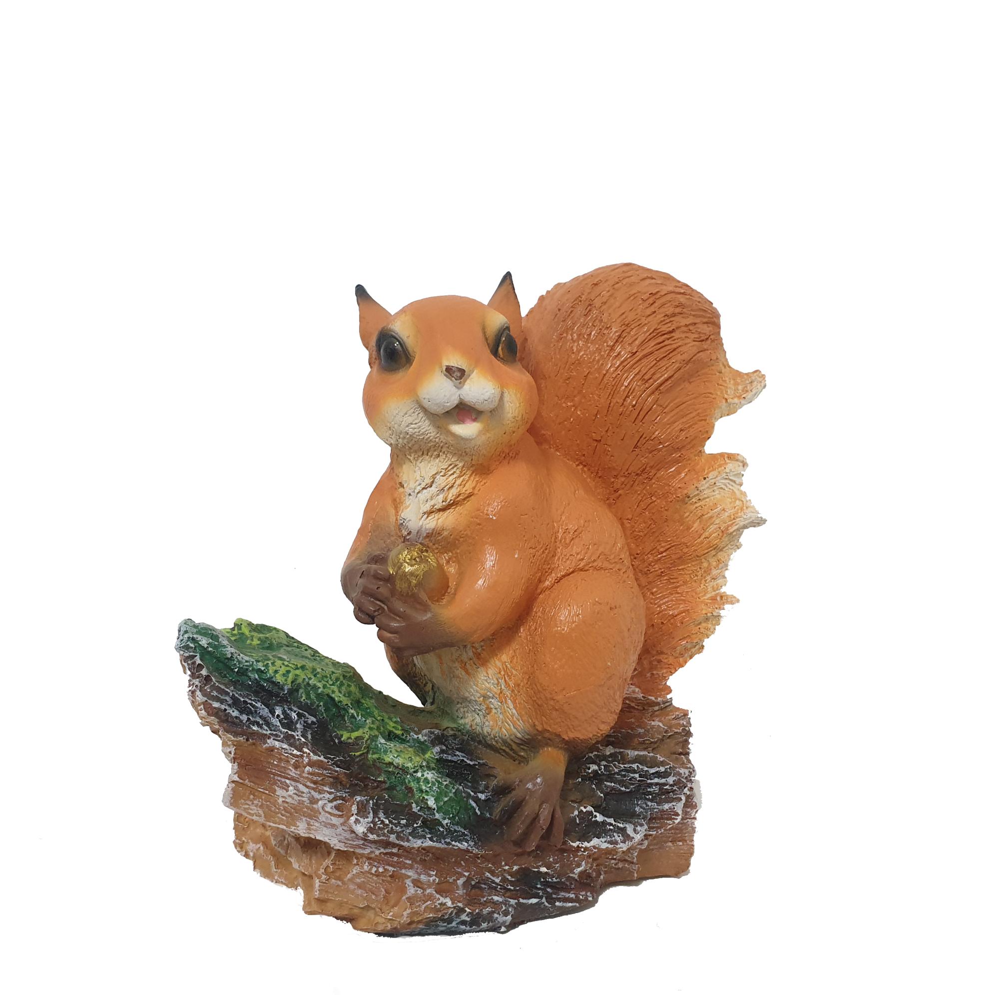 Садовая фигура Белочка с орешком на пне 10510 (25*28см) (ВПС) 