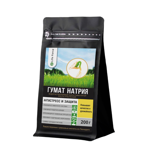 Гумат НАТРИЯ 0,2кг (Лайф Форс)(80шт)