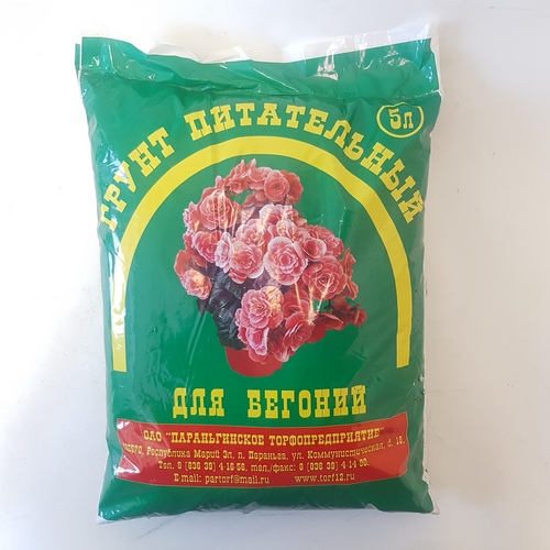 Грунт 5л Бегония (Параньга)(6шт)(341шт паллет)