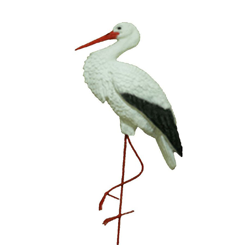 Садовая фигура Аист на железных ногах с грудкой 12664 (70*24см) (М)