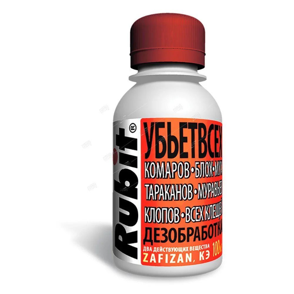 Рубит Средство от клещей комаров и насекомых вредителей Зафизан 100мл (ЛЕТТО)(45шт)