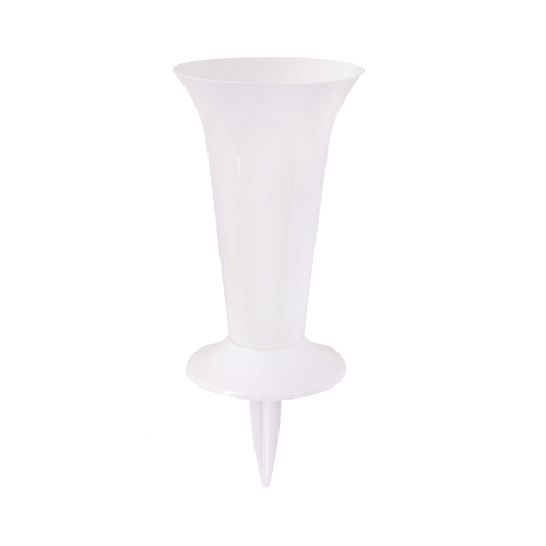 Ваза под срезку h32см с колышком белый М7550 (Альтерн)(16шт)